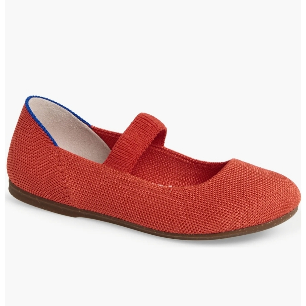 Girls' Red Knit Mary Jane Dress Shoes